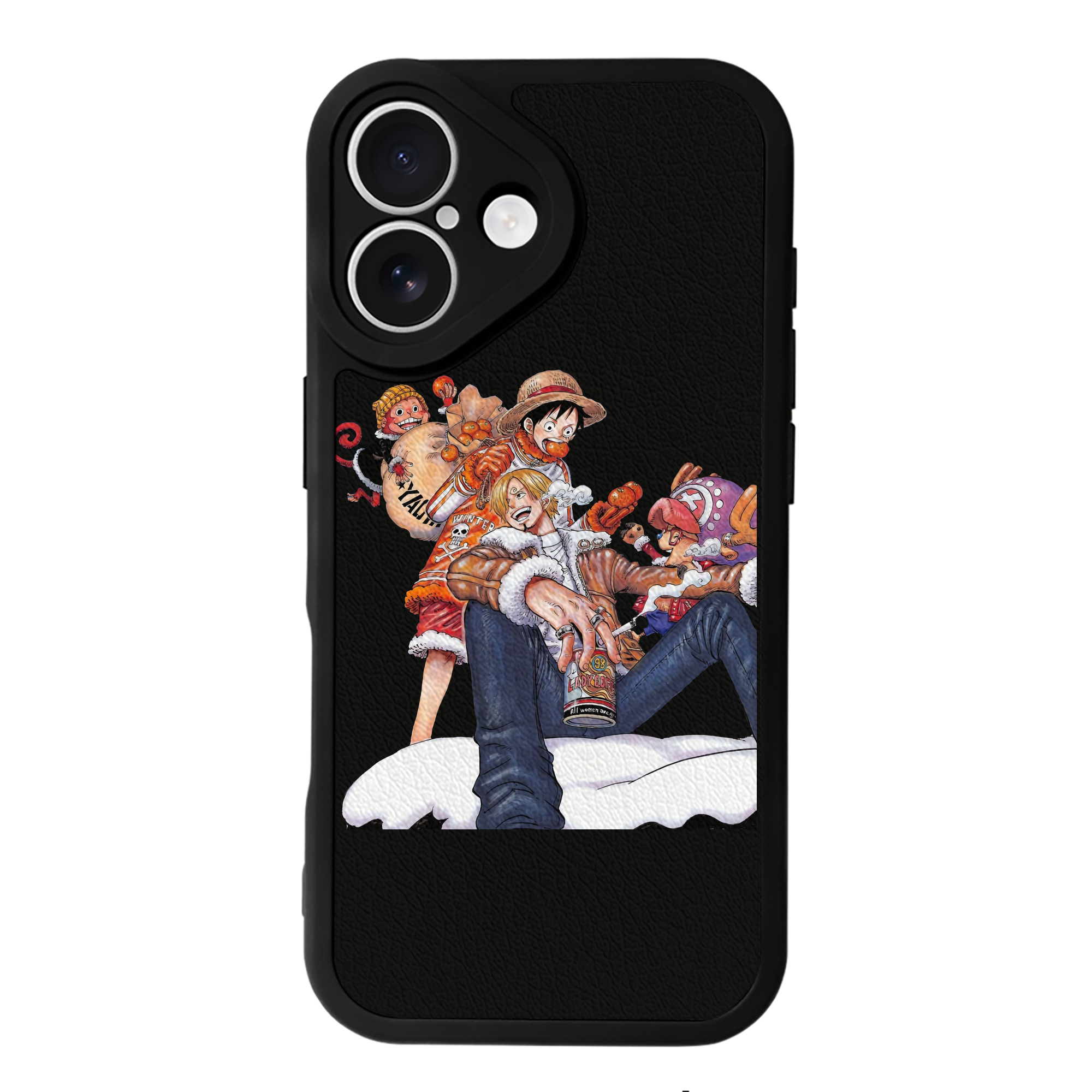 （画像用） ワンピース サンジ ONE PIECE Sanji 【iPhone 16シリーズ対応】シリコンスマホケース（レザー調） 材質：シリコン